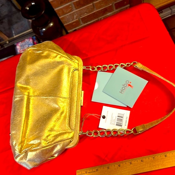 WOW POSHMARK - Authentic NWT Gold Leather HOBO Friday Date Night Supermodel Bag - Picture 15 of 16